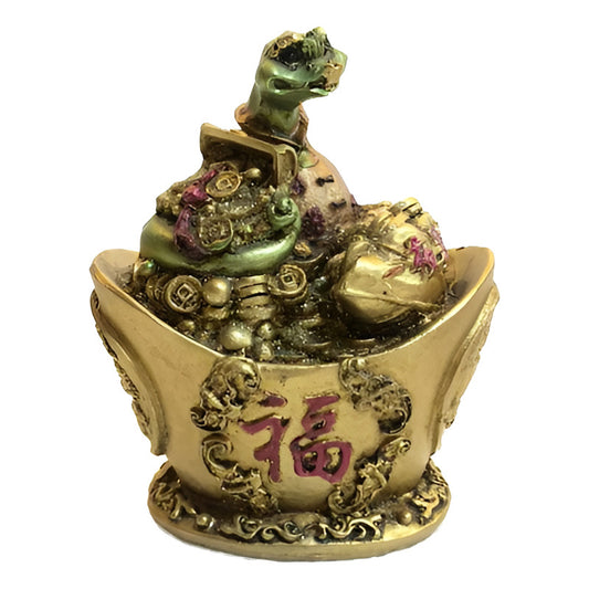 Resin Ingot Snake 12.5 cm Gold