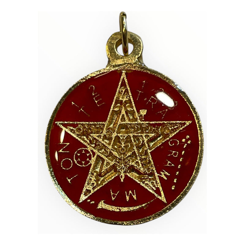 Hereje 7 Potencias Dije Encapsulado Y Tetra Al Reverso 30mm