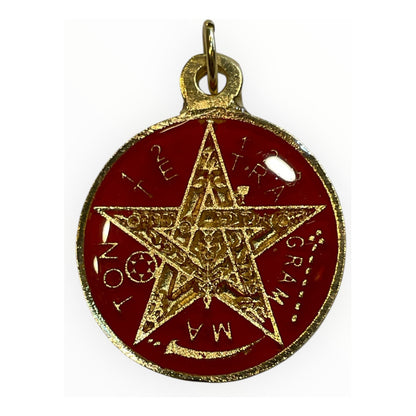 Hereje 7 Potencias Dije Encapsulado Y Tetra Al Reverso 30mm