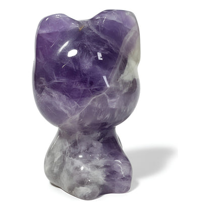 Escultura De Cuarzo En Forma De Gato 4.5x2.5x2 Cm