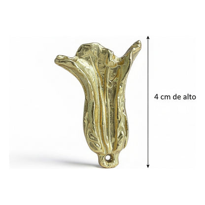 Lechuga Dorada Amuleto De Metal De 4 Cm Para El Feng Shui Dorado