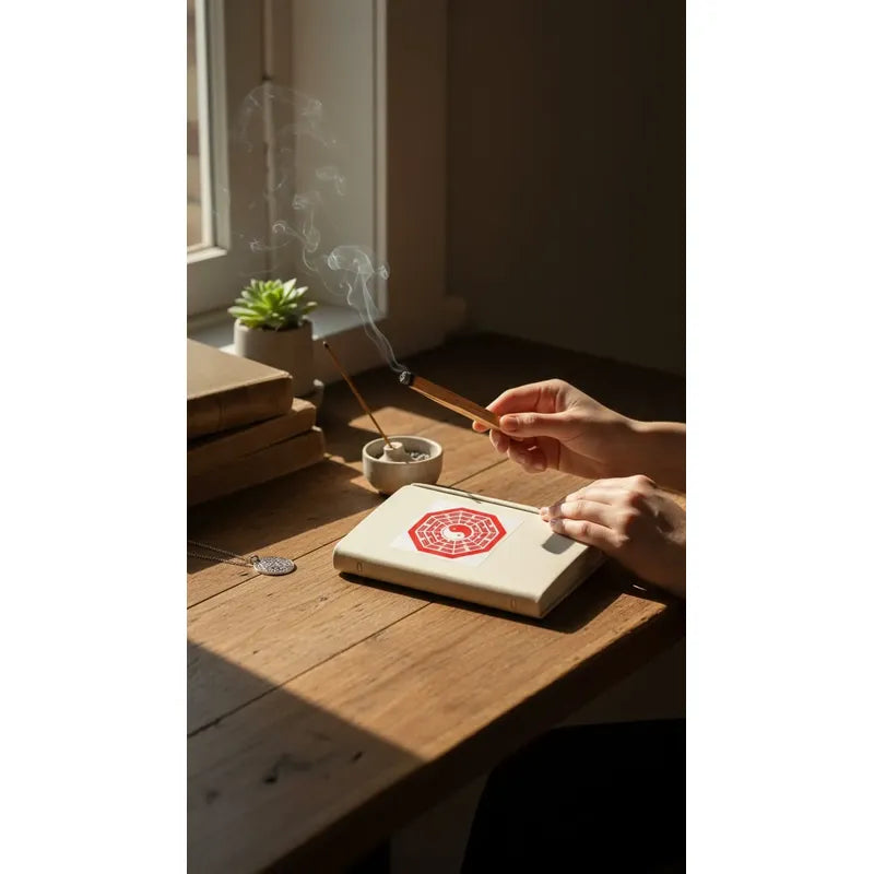 Bagua Vinilo Sticker 5 Cm X 5 Cm Rojo by HEREJE