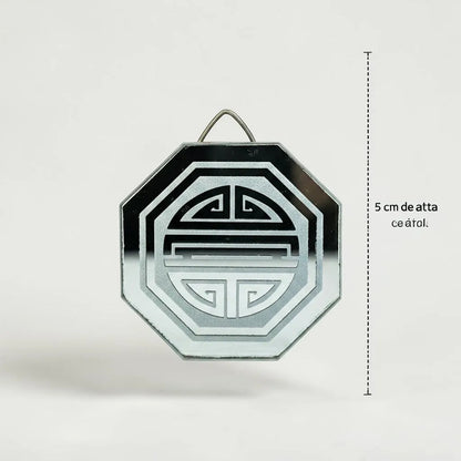 Espejo Octagonal, Grabado Con Símbolos Esotéricos De 5 Cm Longevidad by HEREJE