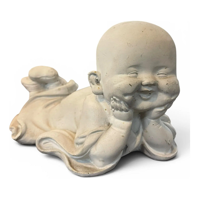 Esculturas De Buda Acostado 10 Cm De Altura Blanco by HEREJE