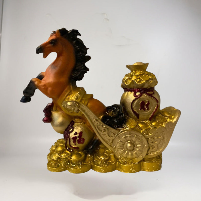 Caballo Año Chino 11x10x4cm Escultura De Resina