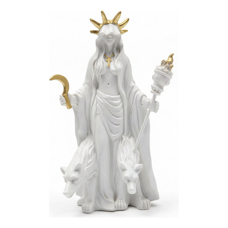 Hecate Estatua De Resina De 16cm De Altura Con Lobos by HEREJE