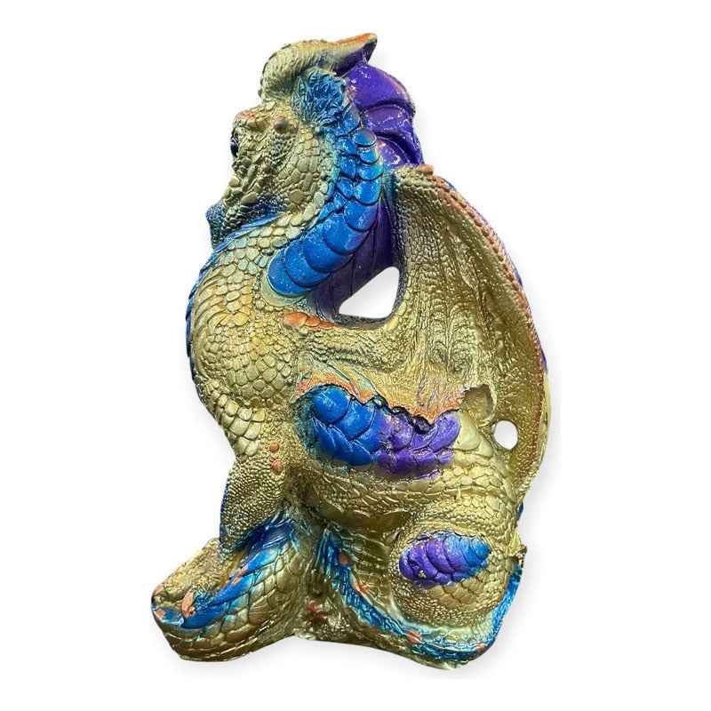 Dragon De 21 Cm De Altura Estatua De Resina Dorado