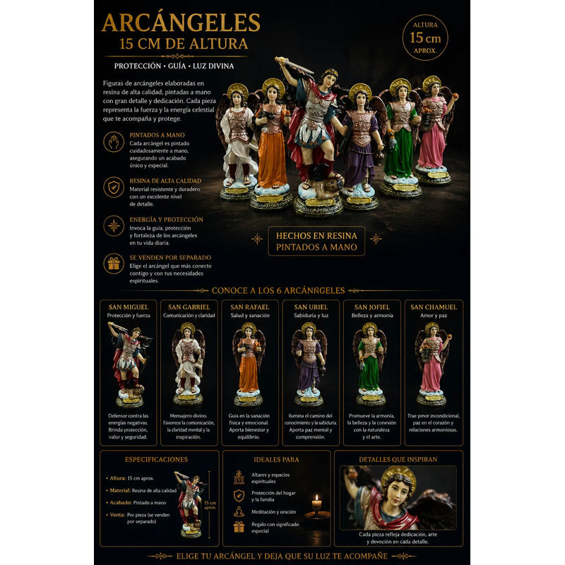 Arcangel 15 Cm De Altura San Migue, Rafael, Gabriel Etc. Gabriel by HEREJE
