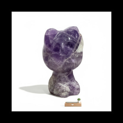 Escultura De Cuarzo En Forma De Gato 4.5x2.5x2 Cm