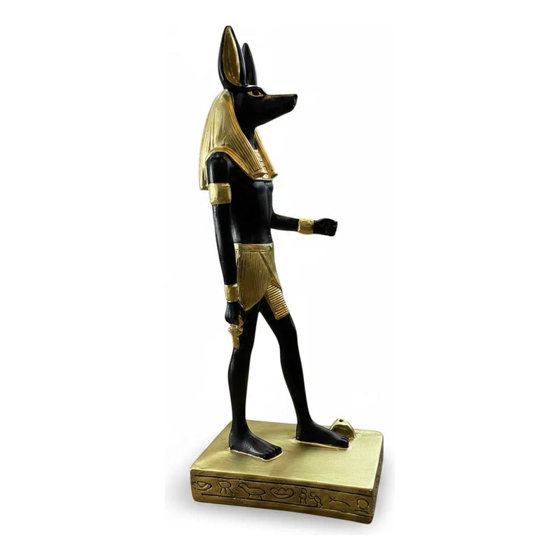 Figura Decorativa Dios Egipcio Anubis Resina 22 Cm Negro by HEREJE