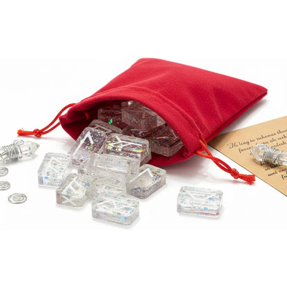 Runas Celtas En Resina Pintadas A Mano 25 Piezas Translúcida Translucido