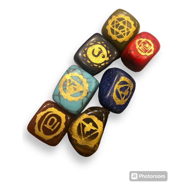 Engraved 7 Chakra Quartz Runes