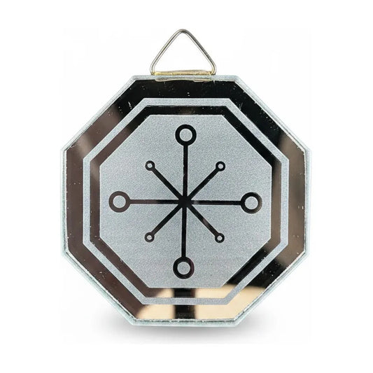 Espejo Octagonal, Grabado Con Símbolos Esotéricos De 5 Cm Clarividencia by HEREJE