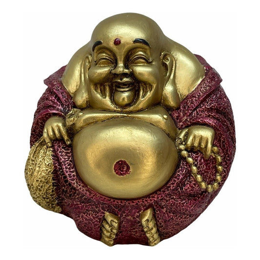 Goldene chinesische Buddha-Dekofigur 11 cm Made in Mexico