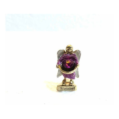 7 Arcangeles Juego Baño De Oro Con Cristal 3 Cm
