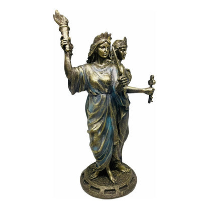 Estatua Hecate Triple Diosa Resina 21cm