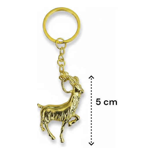 Llavero Hereje Año De La Cabra, Diseño Sencillo De Cabra Dorado by HEREJE