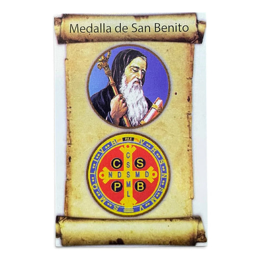 Estampas Coleccionables Esoterismo 5 Piezas Iguales Por Pac San Benito Religióso by HEREJE