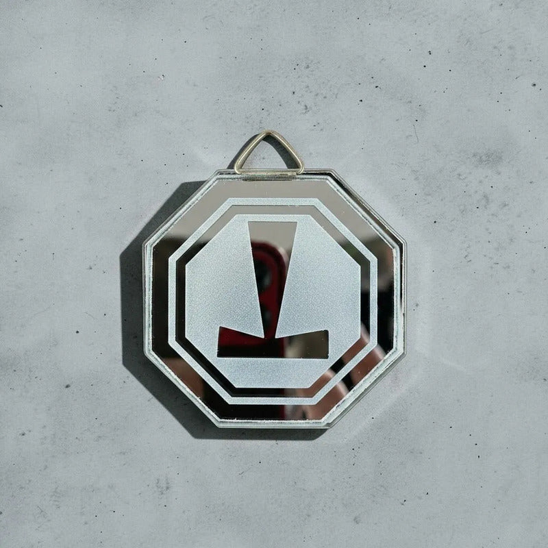 Espejo Octagonal, Grabado Con Símbolos Esotéricos De 5 Cm Martillo De Thor by HEREJE