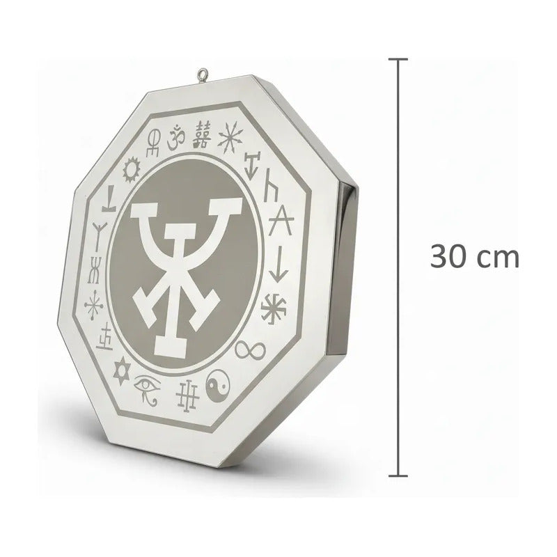 Espejo De 30 Cm Con Varios Grabados Artesanal A Elegir Prosperidad Material Y Trabajo