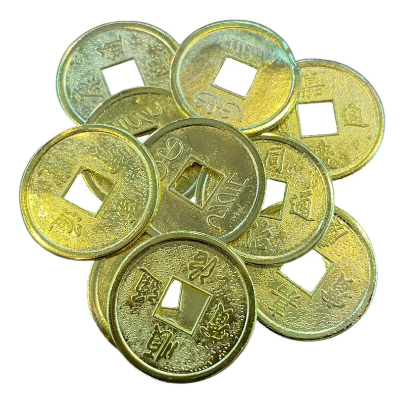 Moneda China Dorada 10 Piezas 2.3 Cm De Diametro by HEREJE