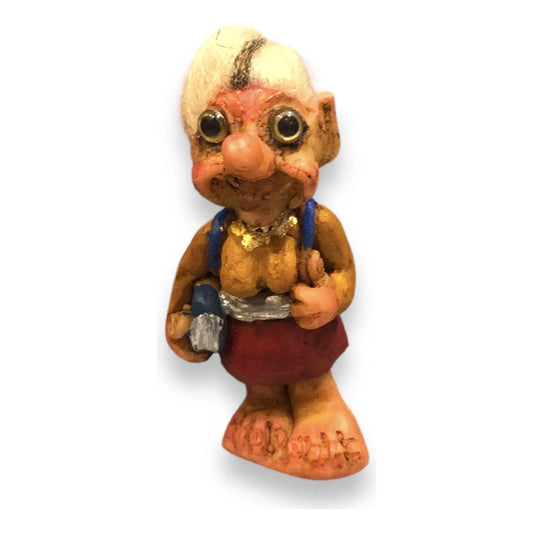 Troll Mini + Comedero + Semillas + Tarjeta Varios Modelos Estudiante Niña 4.5cm by HEREJE