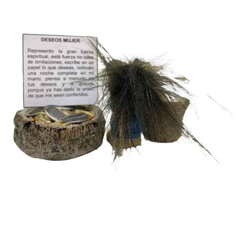 Troll Mini + Comedero + Semillas + Tarjeta Varios Modelos Deseos Mujer 5cm