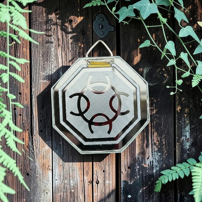 Espejo Octagonal, Grabado Con Símbolos Esotéricos De 5 Cm Generador De Energia Positiva by HEREJE