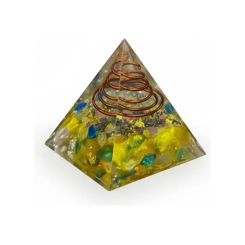Piramide Orgonita 4 Cm De Altura Amarillo by HEREJE