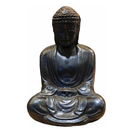 Sitting Buddha 11cm Blue Resin Figure