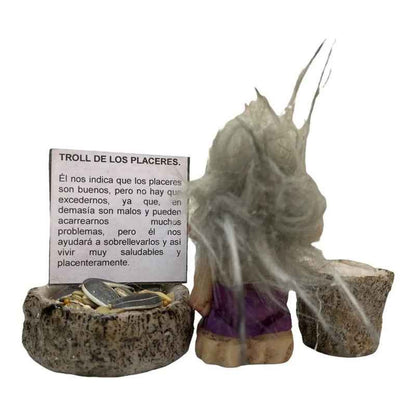 Troll Mini + Comedero + Semillas + Tarjeta Varios Modelos Placeres 6.5cm