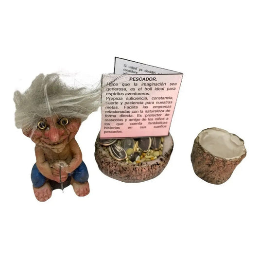 Troll Mini + Comedero + Semillas + Tarjeta Varios Modelos Pescador De Los Sueños5.5cm by HEREJE