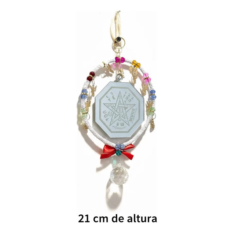 Adorno De Pared Con Espejo Tetragramaton, Angeles Y Esfera Esfera Tetragrámaton by HEREJE