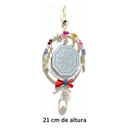 Adorno De Pared Con Espejo Tetragramaton, Angeles Y Esfera Esfera Tetragrámaton by HEREJE