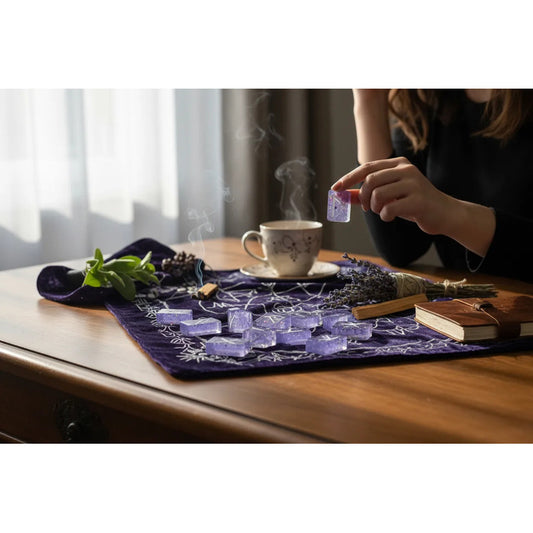 Runas Celtas En Resina Pintadas A Mano 25 Piezas Ahumado Lilac