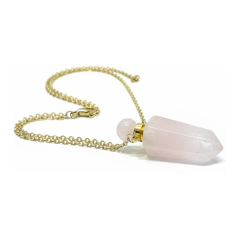 Cuarzo Amatista Rosa Blanco Varios Modelos Perfumero 4 Cm