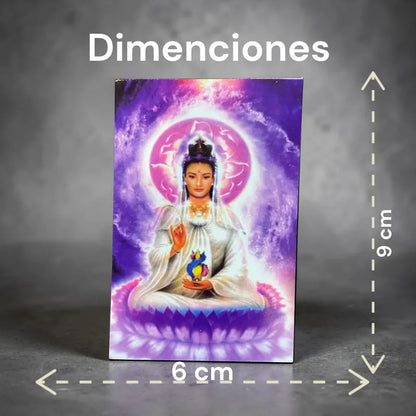 Estampas Coleccionables Esoterismo 5 Piezas Iguales Por Pac Kwan Yin Deidades by HEREJE