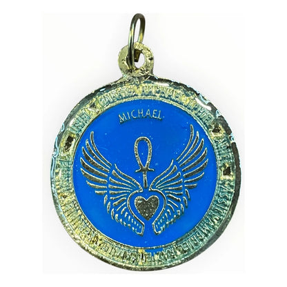 Dije San Miguel Corazón Azul Claro 30mm by HEREJE