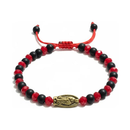 Pulsera Virgen De Guadalupe O San Judas Hilo Rojo Ajustable Virgen 7 Cm