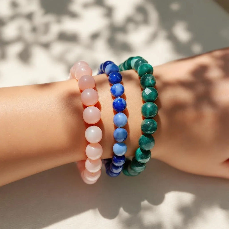 Pulsera Quartz Mediana De Cuarzo Pulido 8mm