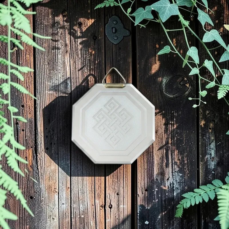 Espejo Octagonal, Grabado Con Símbolos Esotéricos De 5 Cm Nudo Sin Fin by HEREJE