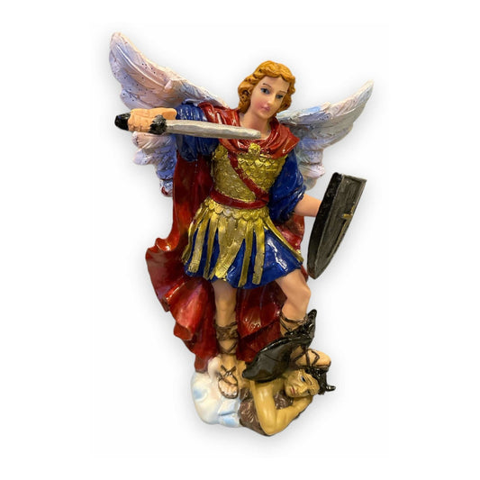 Saint Michael the Archangel Resin Sculpture Handmade 16x9x5cm
