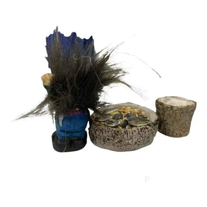Troll Mini + Comedero + Semillas + Tarjeta Varios Modelos Aventurero 5.2cm