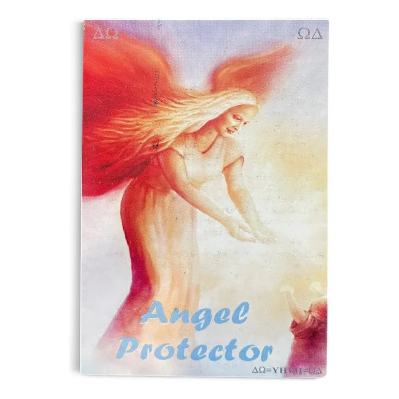 Estampas Coleccionables Esoterismo 5 Piezas Iguales Por Pac Angel Protector Religióso by HEREJE