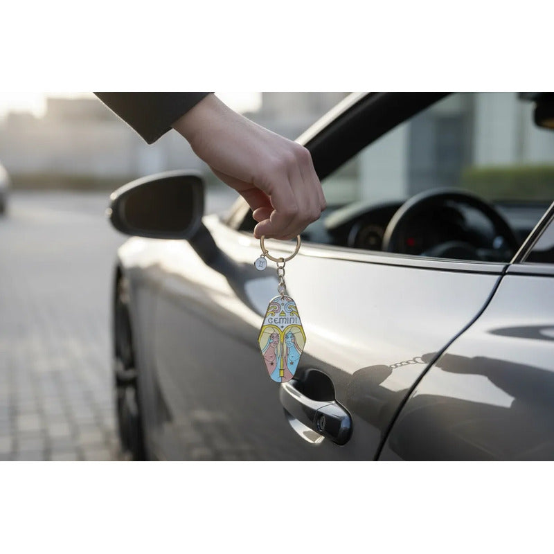 Llavero Zodiacal Hereje Diseño Astrológico Original Geminis