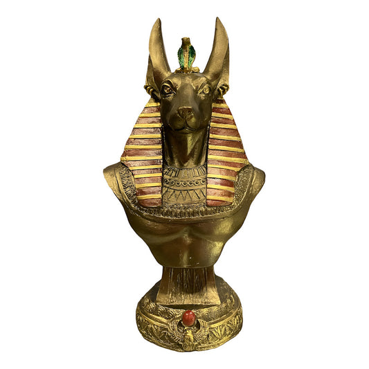 Egyptian Anubis Resin Figure 23cm Bronze Type