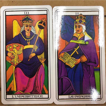 Tarot Marsella + Amuleto + Bolsa + Libro Reverso Cuadriculad