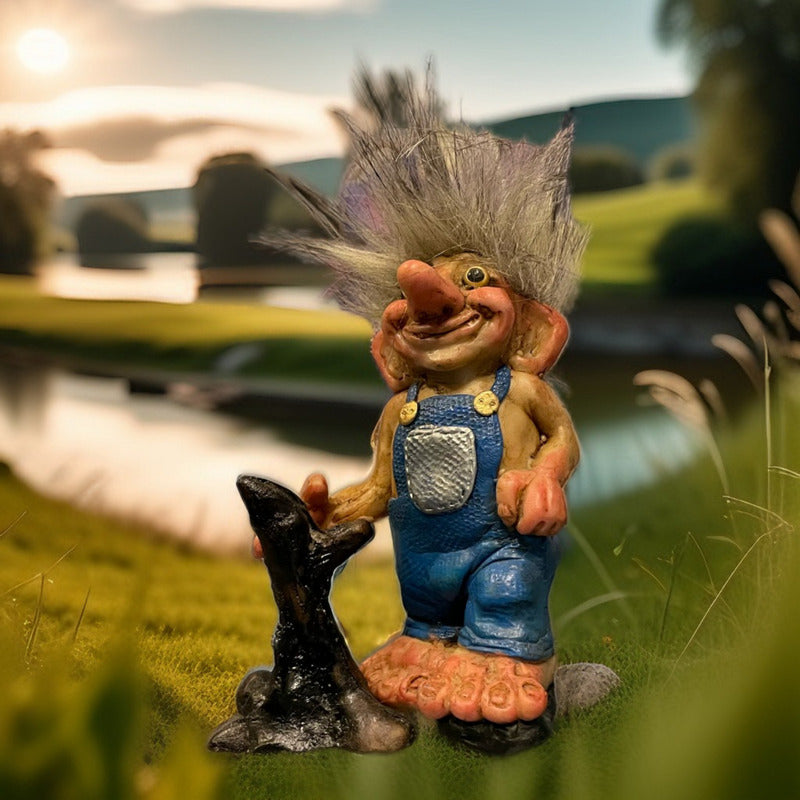 Troll Aleja Enemigos +comedero+semillas+tarjeta 9cm Azul Marino