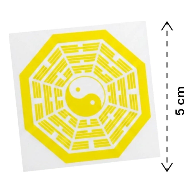 Bagua Vinilo Sticker 5 Cm X 5 Cm Amarillo by HEREJE
