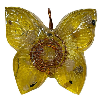 Orgonite Butterfly Pendant Amulet Cleans Energy
